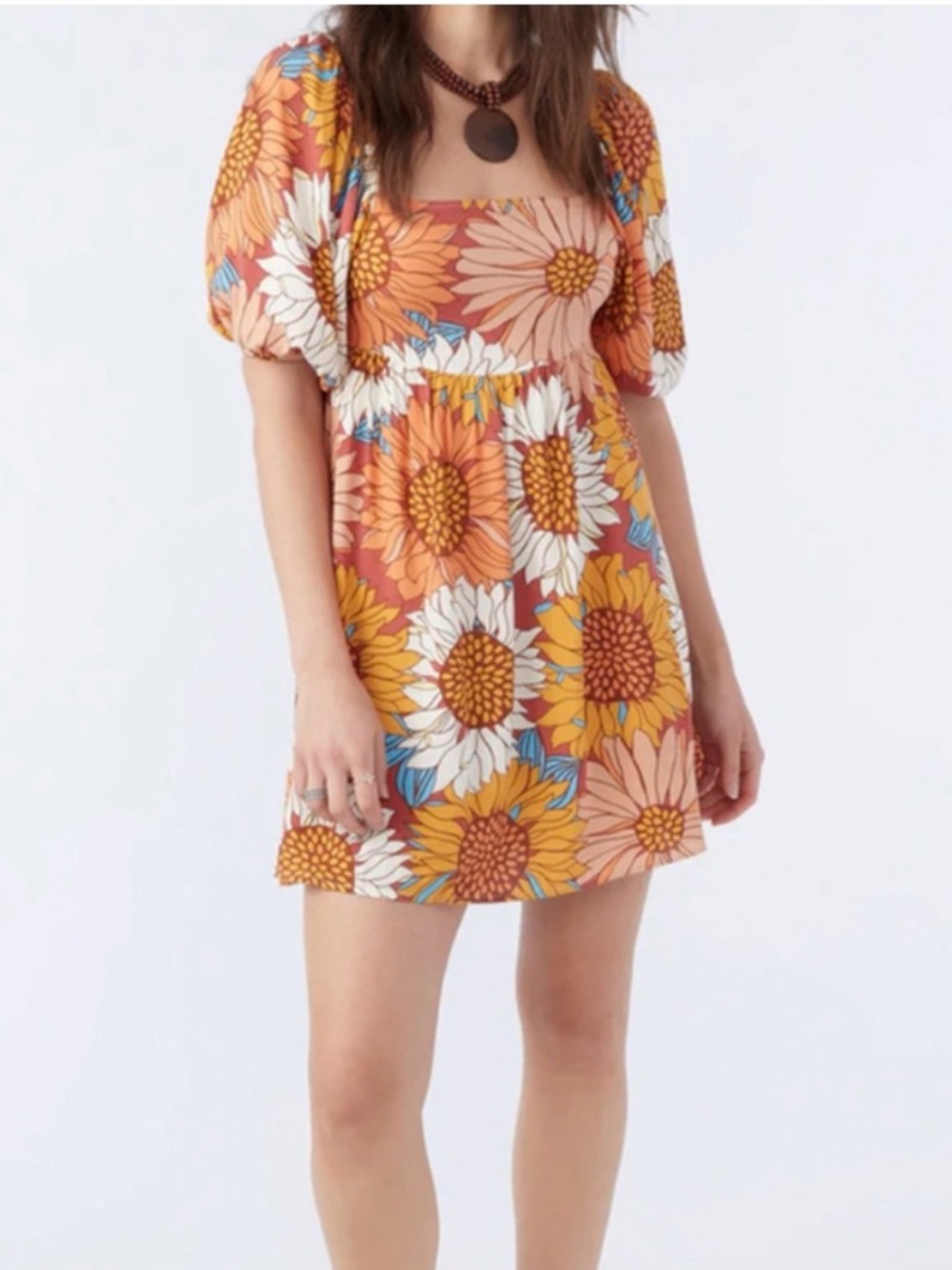 O'Neill Manda Floral Mini Dress with Cutout Back